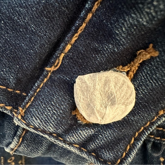 Marbella Lg Dark Blue Denim Jacket with Gold Embroidery and Sequin NWOT - Picture 4 of 14